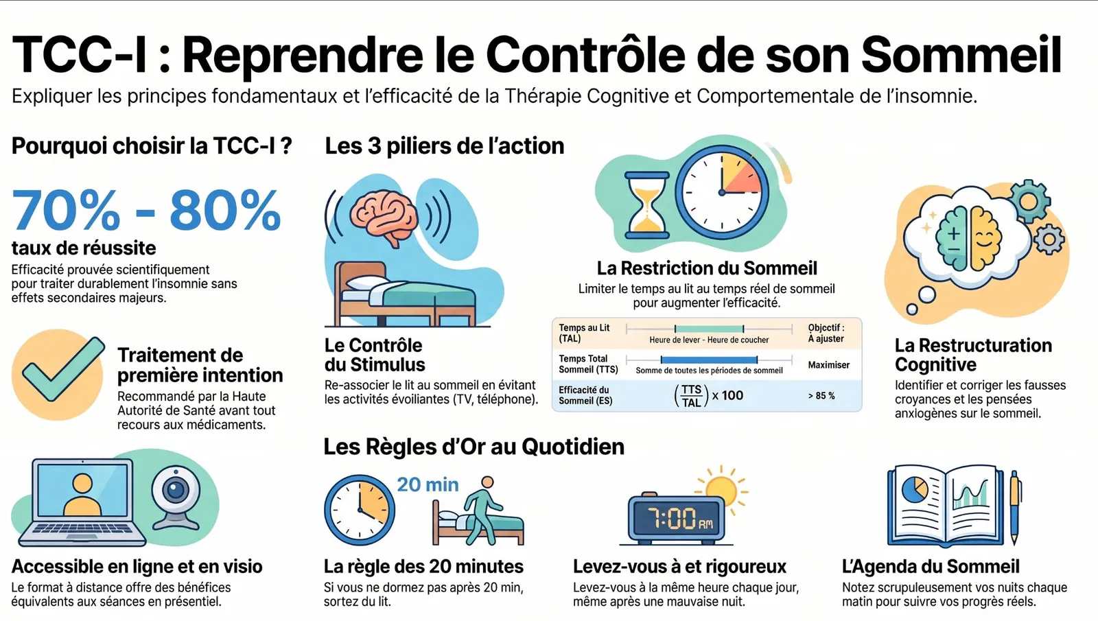 Atelier TCC-I et hypnose pour retrouver un sommeil naturel et profond